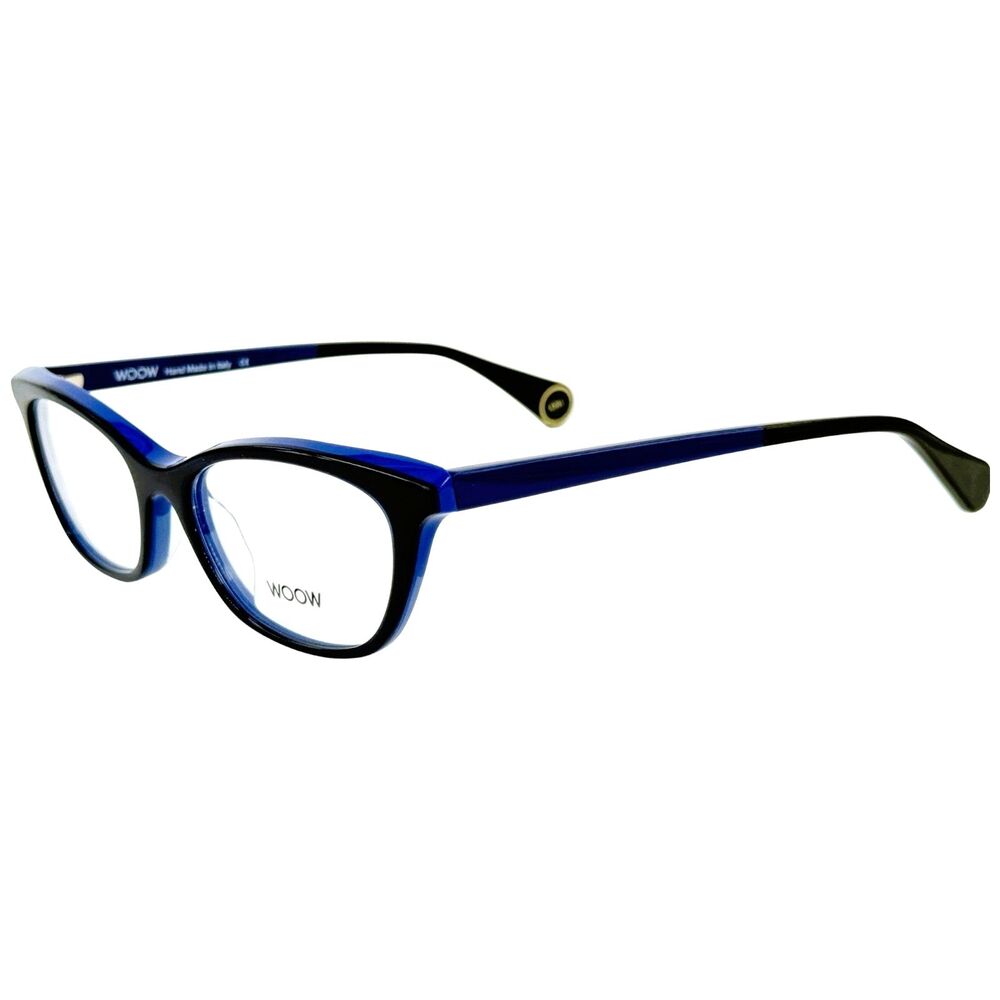 WOOW Turn On 2 Womens Plastic Eyeglass Frame 6060 Navy Blue 51-15 Italy